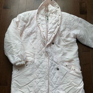 Baby Pink Long Vintage Puffer Coat